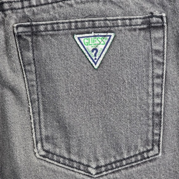 VTG Guess Jeans USA Georges Marciano 32 Gray Black Wash Triangle Logo 90s Mens - Picture 6 of 11